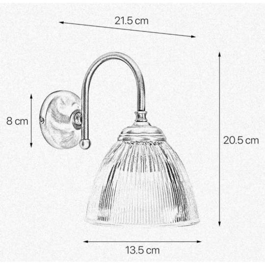 klasicka elegantna skleneny klobuk nastenna lampa bronzova farba spalna nastenne svetlo lampa kuchyna stredomorske lampy tradicna rustikalna medena lampa lameridiana obchod s lampami budapest velkost.jpg